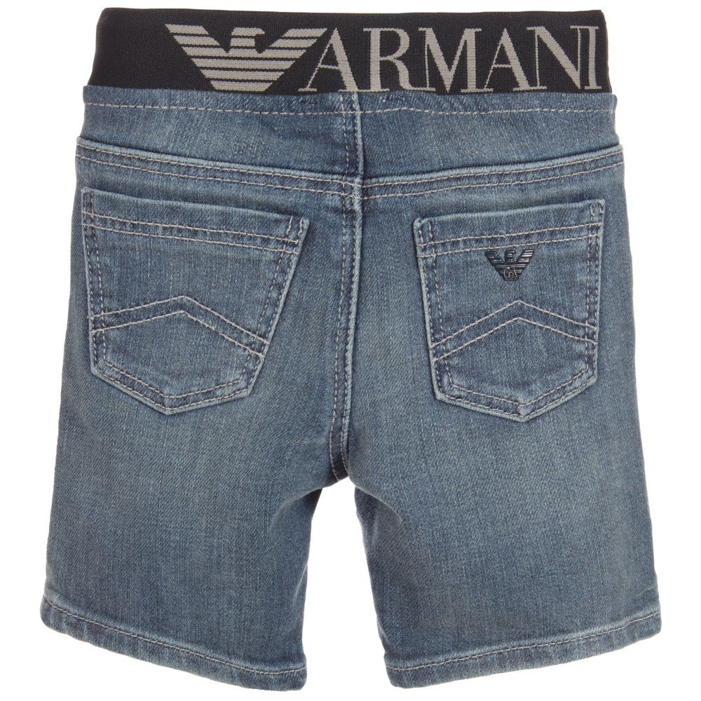 Armani Baby Boys Distressed Denim Waistband Jeans Baby Bottoms Armani Junior [Petit_New_York]