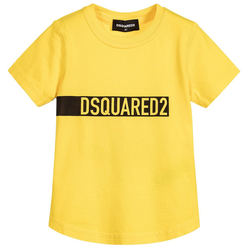 Dsquared2 Boys Yellow Logo T-shirt Boys T-shirts Dsquared2 [Petit_New_York]