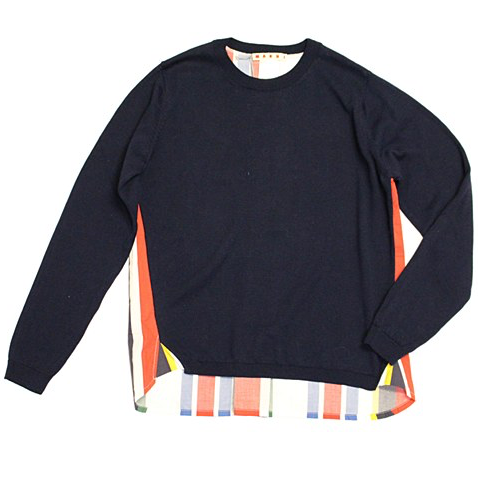 Marni Girls Navy Colorful Pullover Girls Sweaters & Sweatshirts Marni [Petit_New_York]