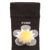 Fendi Girls Black Long Socks with Fur Girls Underwear, Socks & Tights Fendi [Petit_New_York]