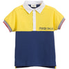 Fendi Boys Navy Blue and Yellow Polo Shirt Boys Polo Shirts Fendi [Petit_New_York]