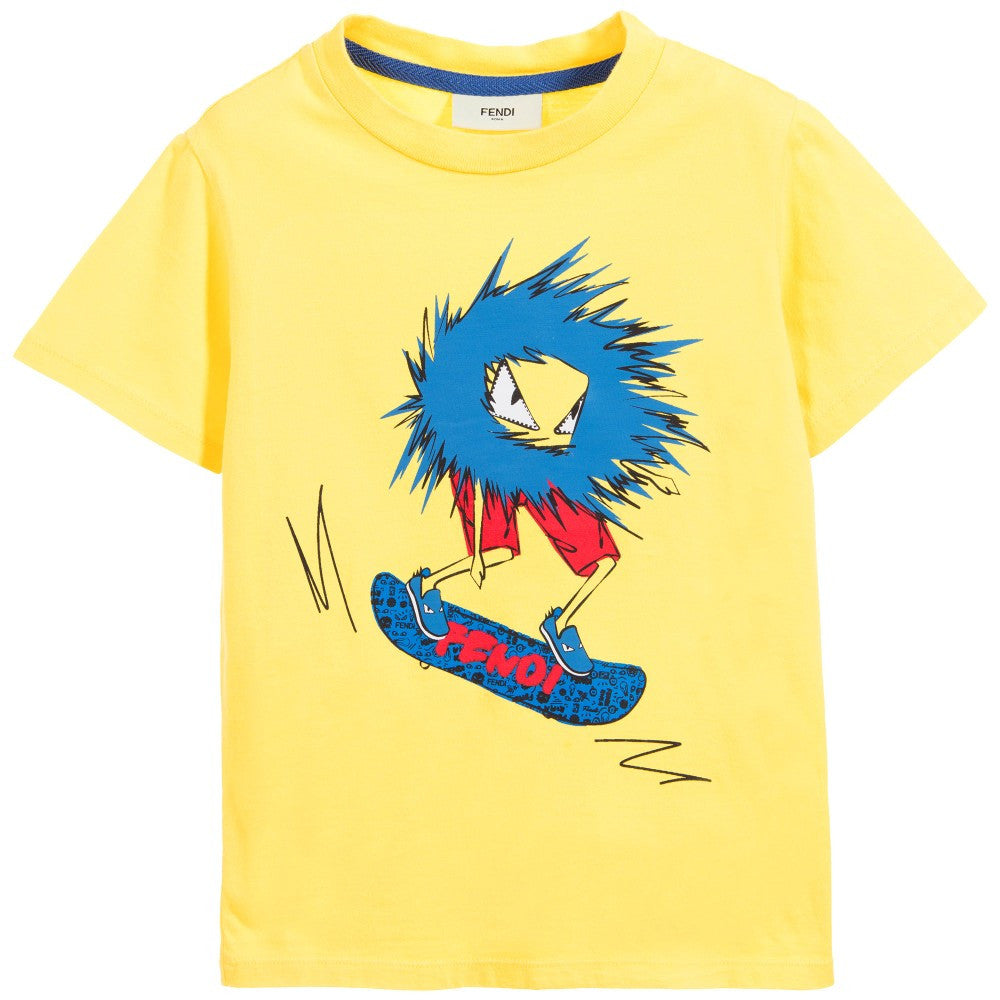 Fendi Boys 'Monster' Skateboard Tee Boys T-shirts Fendi [Petit_New_York]