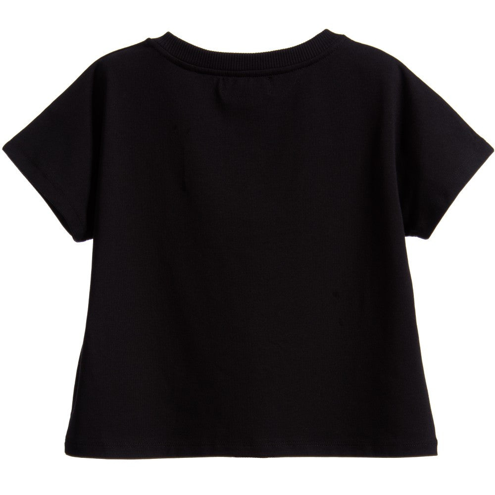 Moschino Girls Cropped 'Bon Bon' T-shirt Girls Tops Moschino [Petit_New_York]