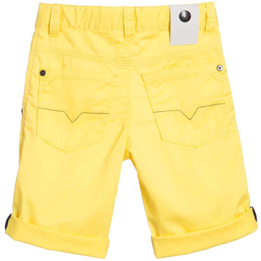 Hugo Boss Boys Yellow Bermuda Shorts Boys Shorts Boss Hugo Boss [Petit_New_York]