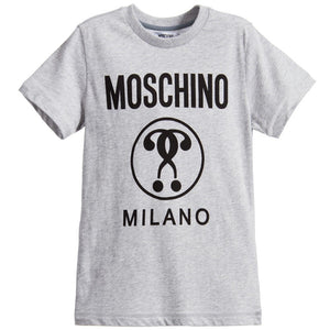 Moschino Boys Grey Logo T-shirt Boys Shirts Moschino [Petit_New_York]