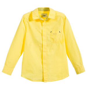 Fendi Boys Yellow Dress-Shirt Boys Shirts Fendi [Petit_New_York]