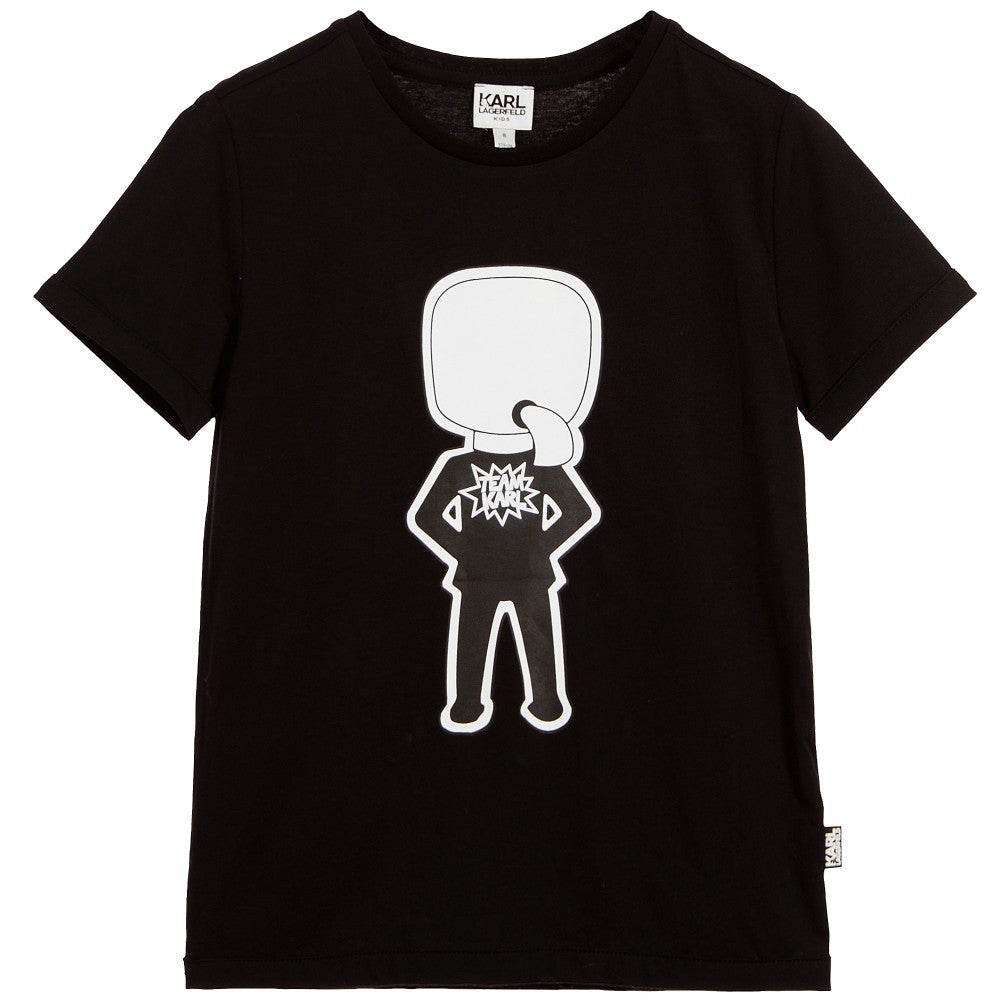 Karl Lagerfeld Boys Black Karl T-shirt Boys T-shirts Karl Lagerfeld Kids [Petit_New_York]