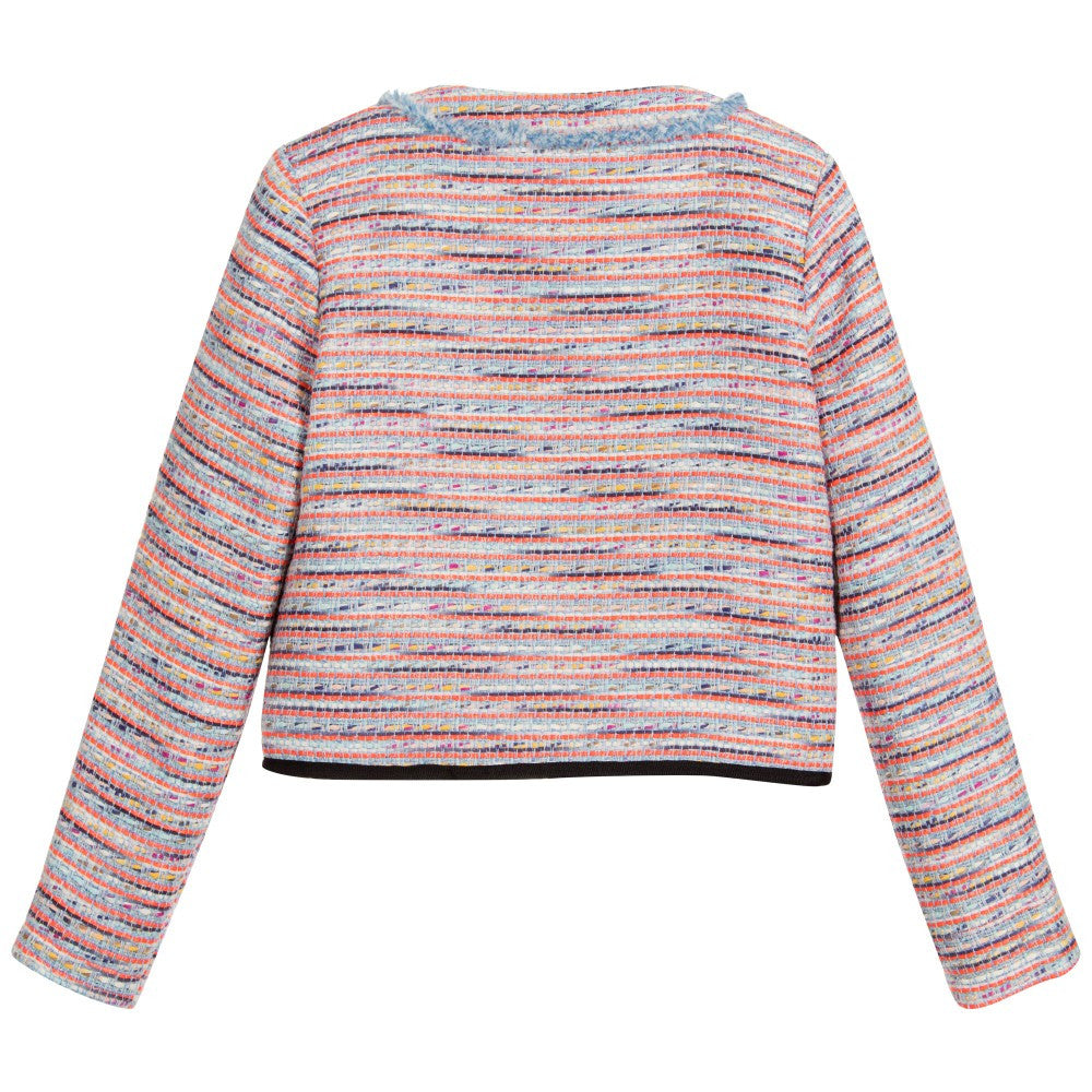 Karl Lagerfeld Kids Girls Pink Varsity Jacket & Boys Striped T-Shirt