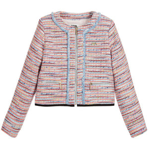 Karl Lagerfeld Girls Colorful Tweed Jacket Girls Jackets & Coats Karl Lagerfeld Kids [Petit_New_York]