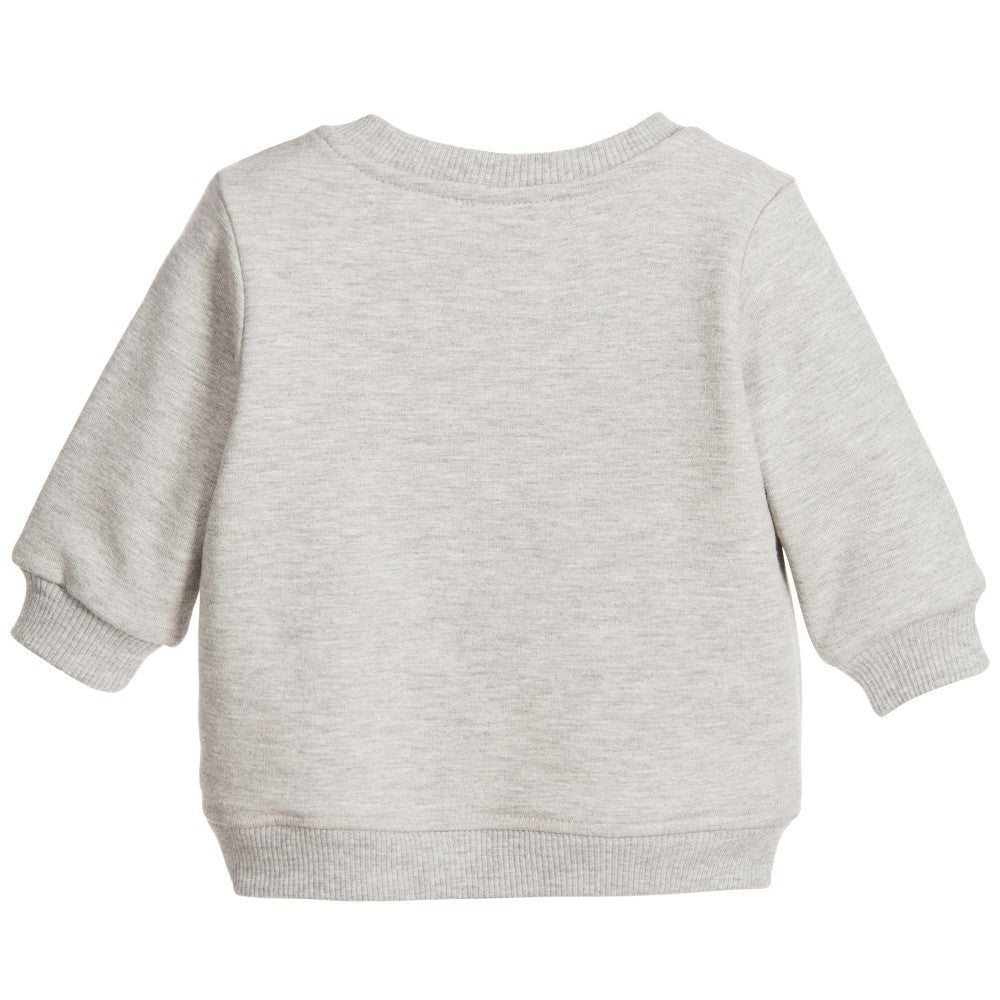 Kenzo Baby Grey Tiger Logo Sweatshirt Baby Sweaters & Sweatshirts Kenzo Paris [Petit_New_York]