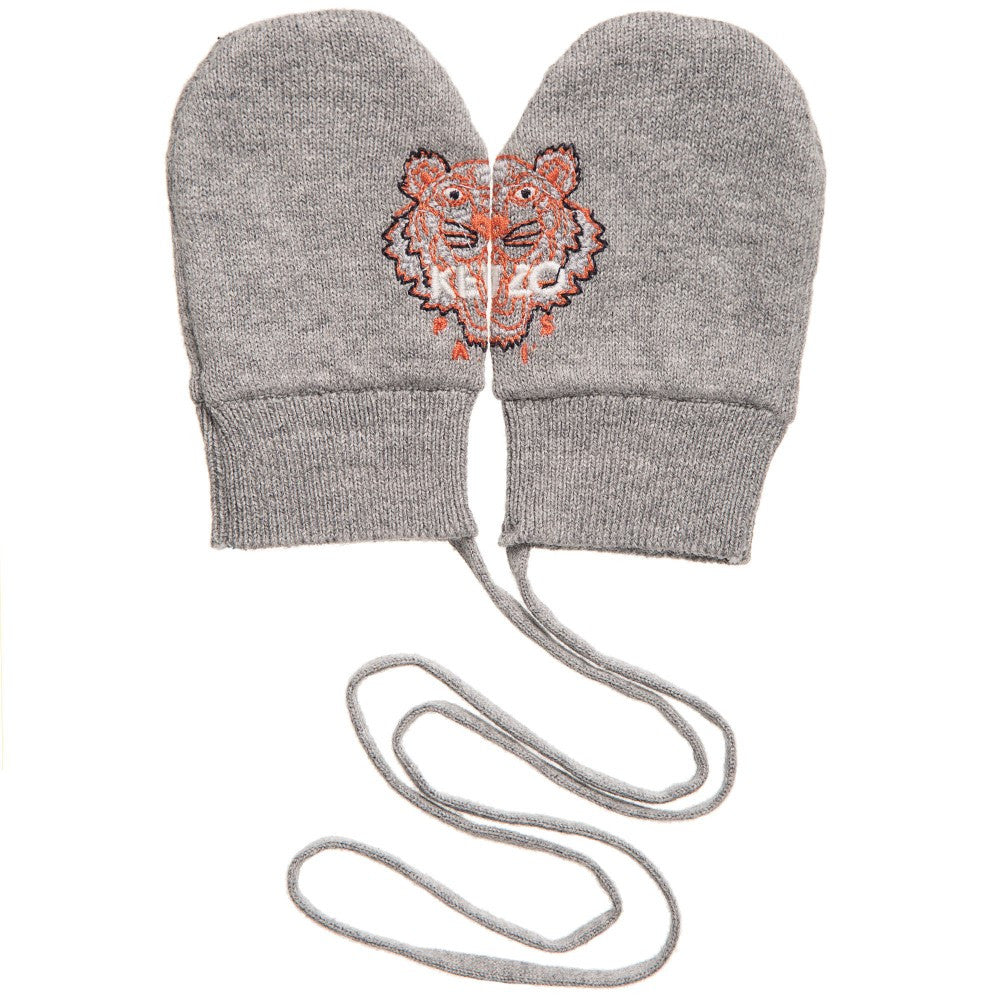 Kenzo Baby Boys Knitted Tiger Mittens Baby Hats, Scarves & Gloves Kenzo Paris [Petit_New_York]