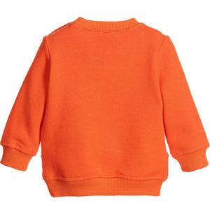 Kenzo Baby Boys Orange Tiger Logo Sweatshirt Baby Sweaters & Sweatshirts Kenzo Paris [Petit_New_York]