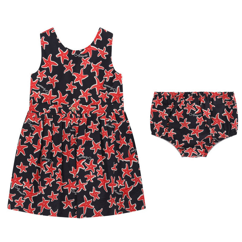 Armani Baby Girls Starfish Dress & Bloomers Set Baby Dresses Armani Junior [Petit_New_York]