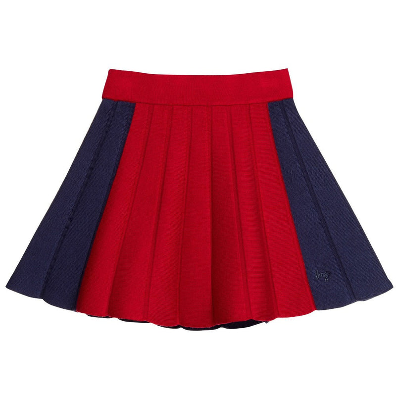 Little Marc Jacobs Girls Navy & Red Knit Skirt Girls Skirts Little Marc Jacobs [Petit_New_York]