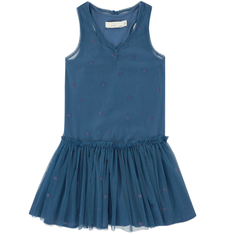 Stella McCartney Girls Blue 'Tulle' Dress Girls Dresses Stella McCartney Kids [Petit_New_York]