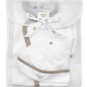 Armani Baby Onesie & Hat Gift Set Baby Rompers & Onesies Armani Junior [Petit_New_York]