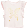 Zadig & Voltaire Baby Girls Pink & Gold Butterfly Top Baby Tops Zadig & Voltaire [Petit_New_York]